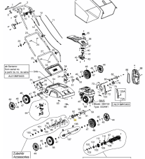 Skriňa ložiska (ložiskové puzdro) pre prevzdušňovač MTD Optima 35 VO, 35 VB, 38 VO, WOLF-Garten VA 357 B, VA 389 B, 707-06043