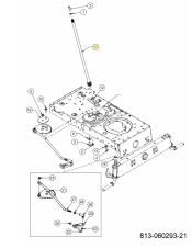ND MTD Tyč volantu s pastorkom, 738-07154