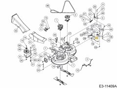 Tiahlo brzdy kosenia pre záhradný traktor MTD Smart RE 125, Cub Cadet LT2 NR92, WOLF-Garten Ambition 92.130 H, E 13/92 T, 747-04782B