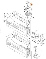 ND STIHL Skrutka M6 rukoväte pre krovinorez FS 460, FS 410, FS 490, 4147 790 7501