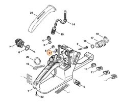 ND STIHL Pružina kontaktu pre reťazovú pílu MS 260, MS 360, 1125 442 1601